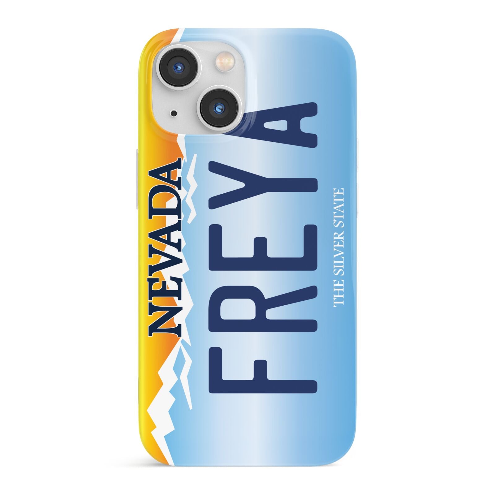 Personalised Nevada License Plate iPhone 13 Mini Full Wrap 3D Snap Case