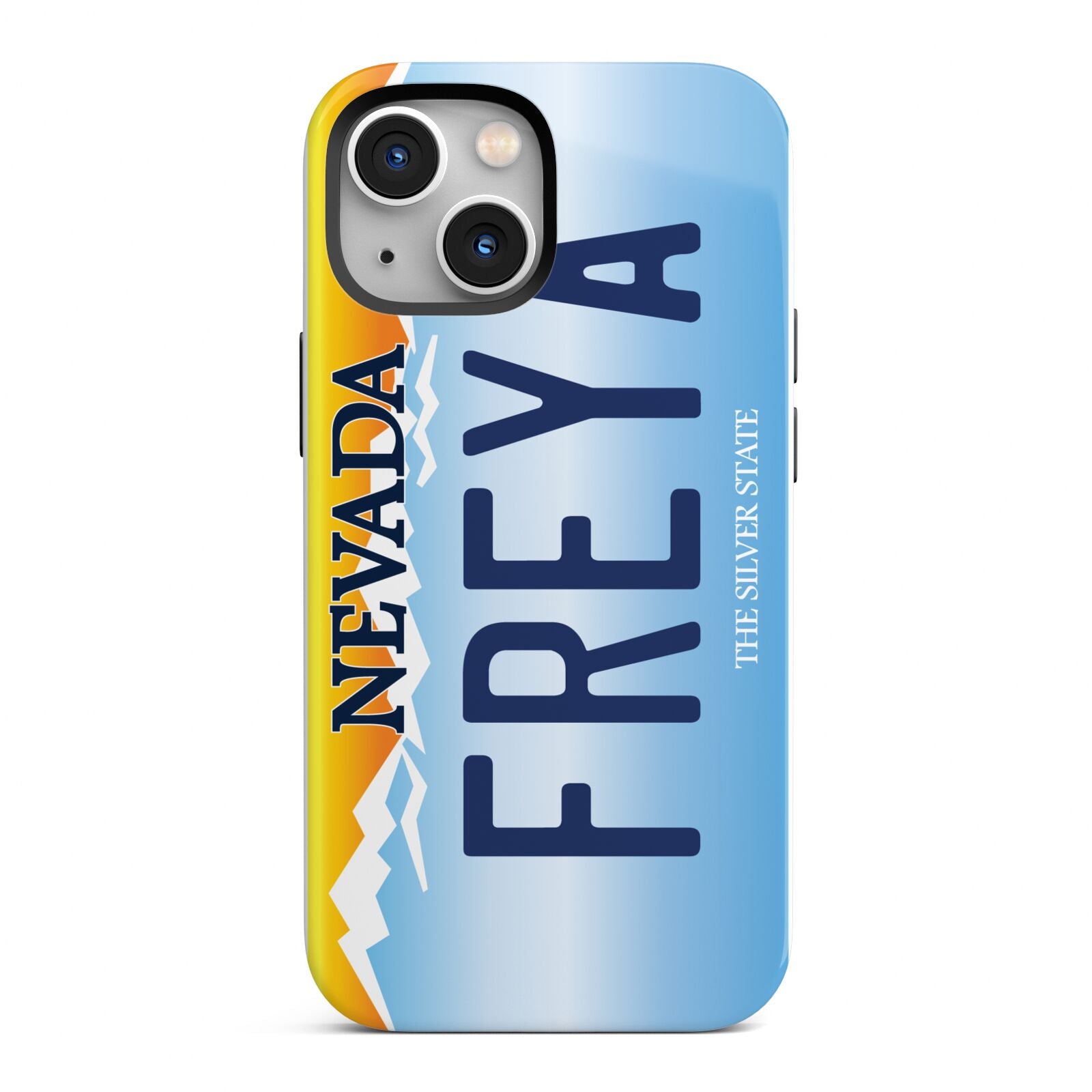 Personalised Nevada License Plate iPhone 13 Mini Full Wrap 3D Tough Case