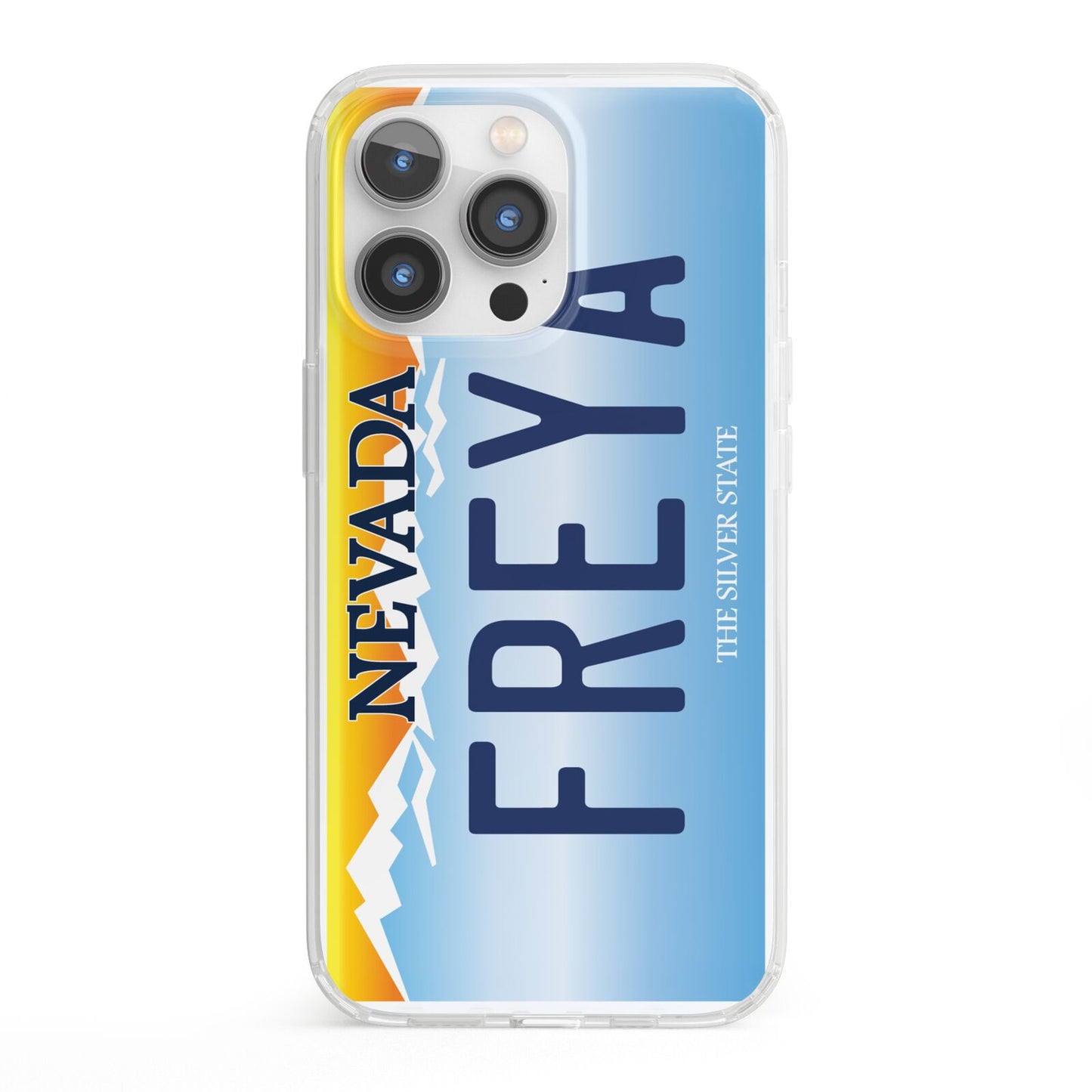 Personalised Nevada License Plate iPhone 13 Pro Clear Bumper Case