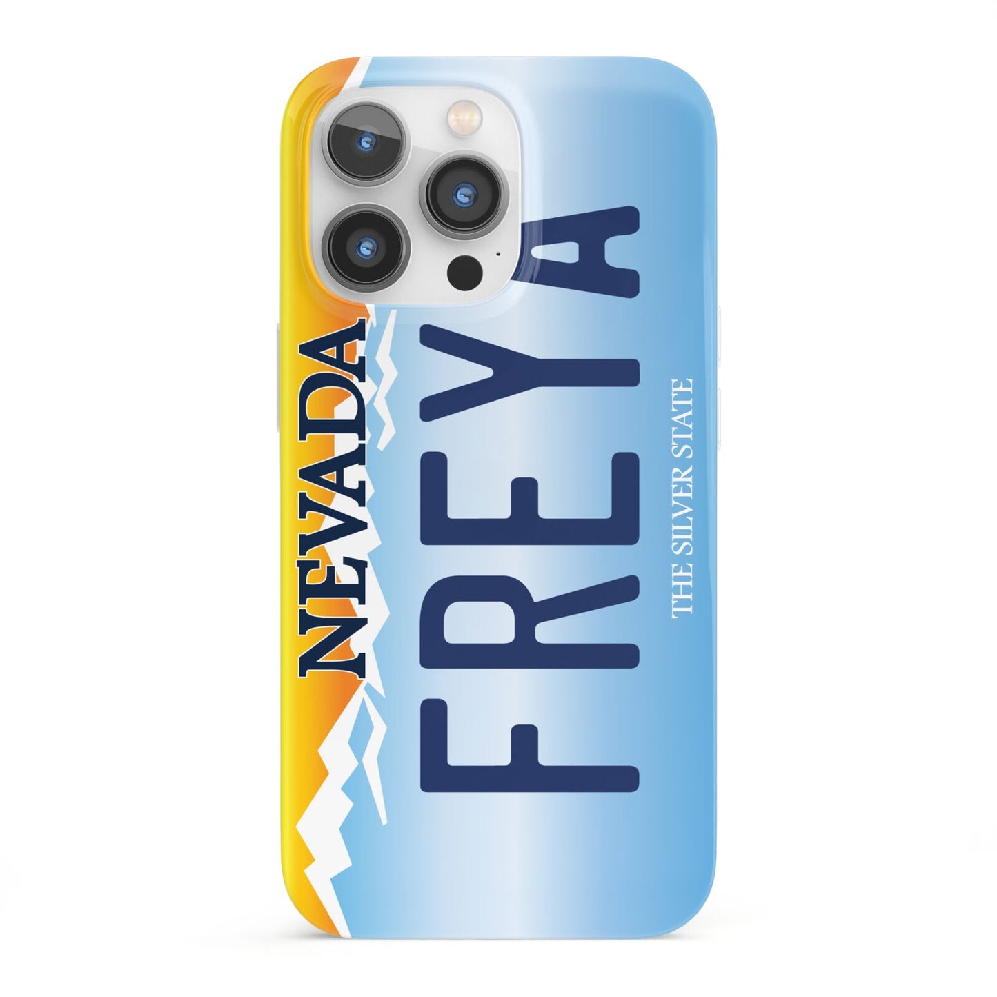 Personalised Nevada License Plate iPhone 13 Pro Full Wrap 3D Snap Case