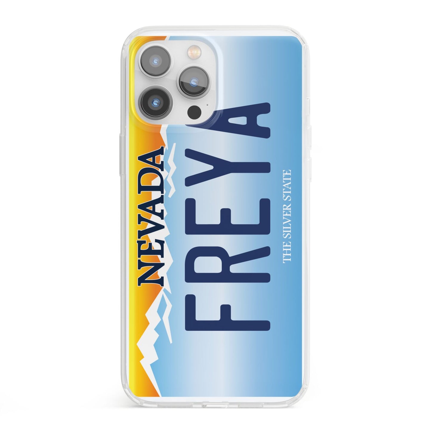 Personalised Nevada License Plate iPhone 13 Pro Max Clear Bumper Case