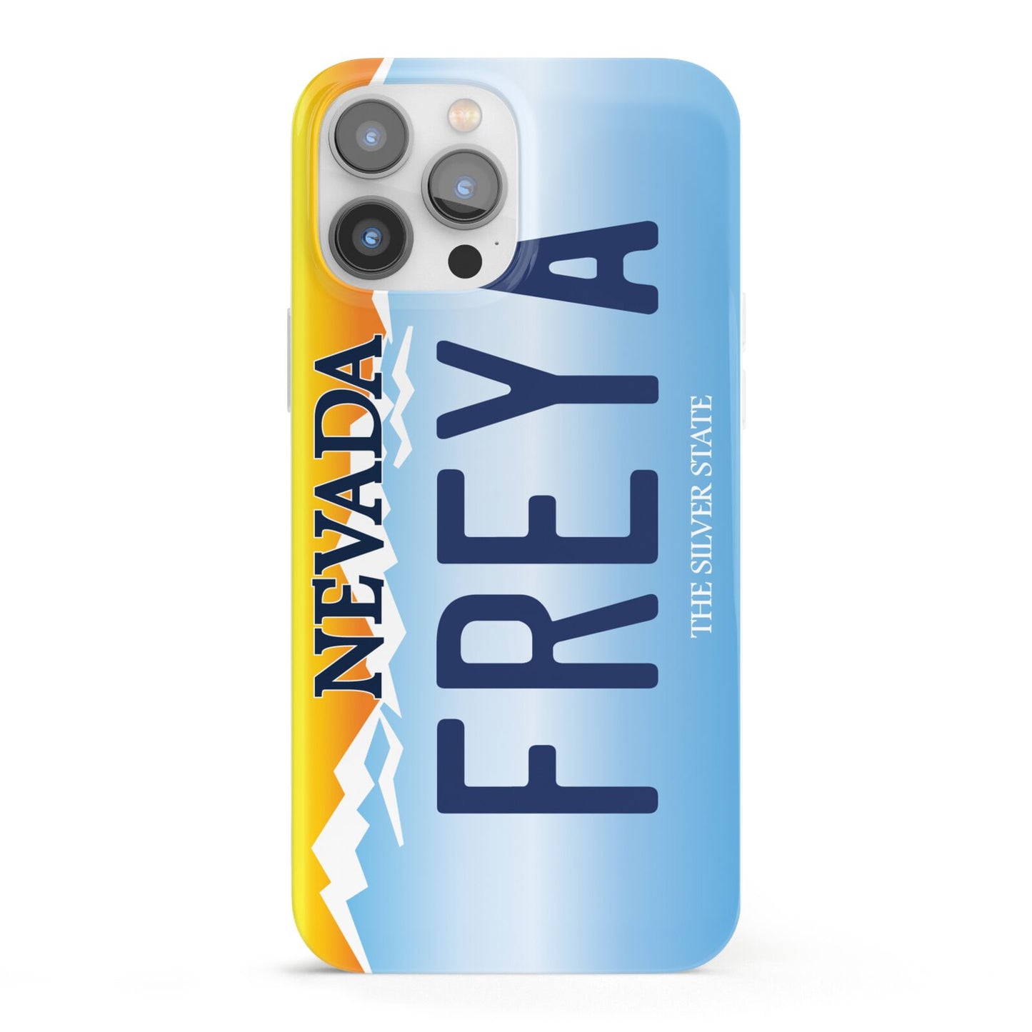 Personalised Nevada License Plate iPhone 13 Pro Max Full Wrap 3D Snap Case