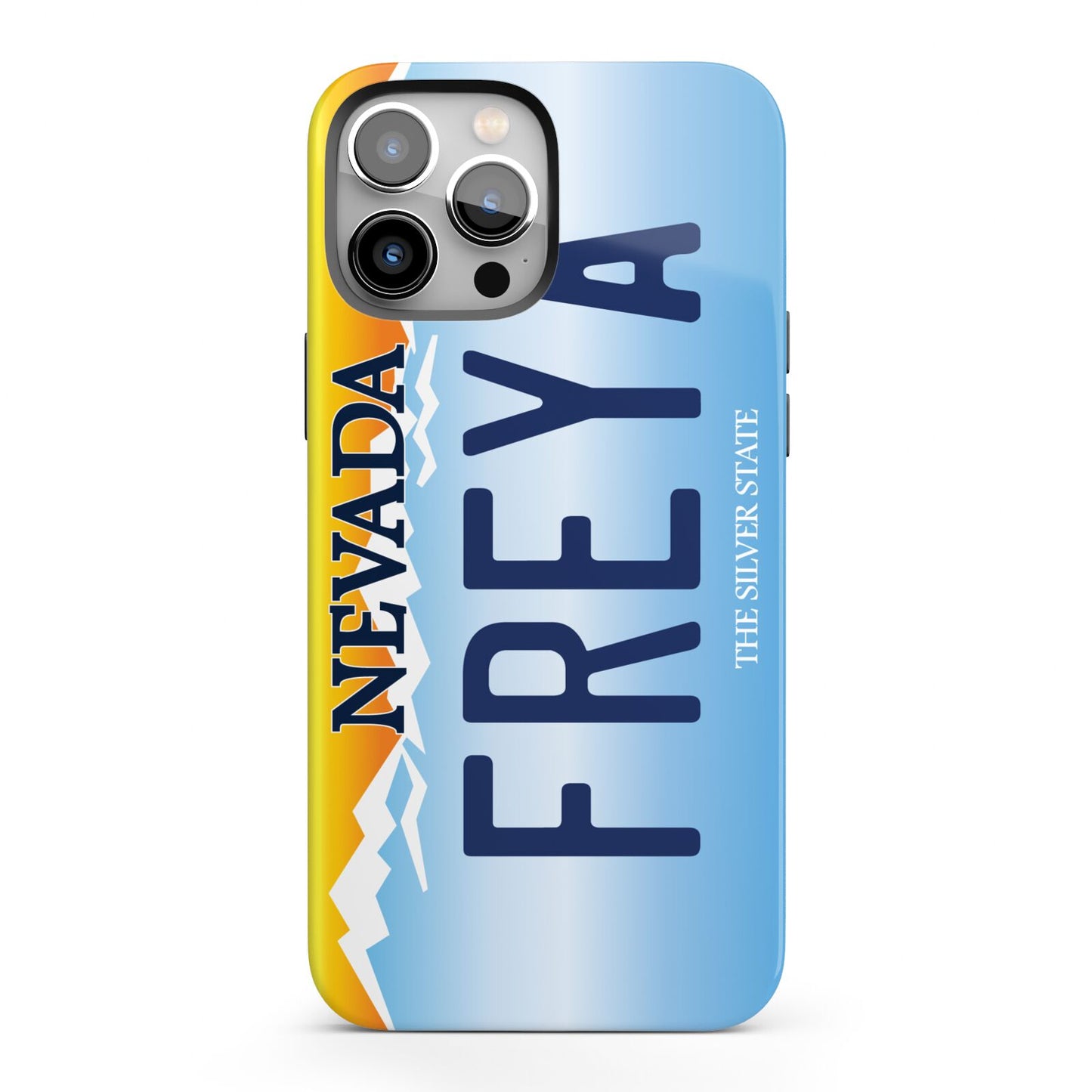 Personalised Nevada License Plate iPhone 13 Pro Max Full Wrap 3D Tough Case