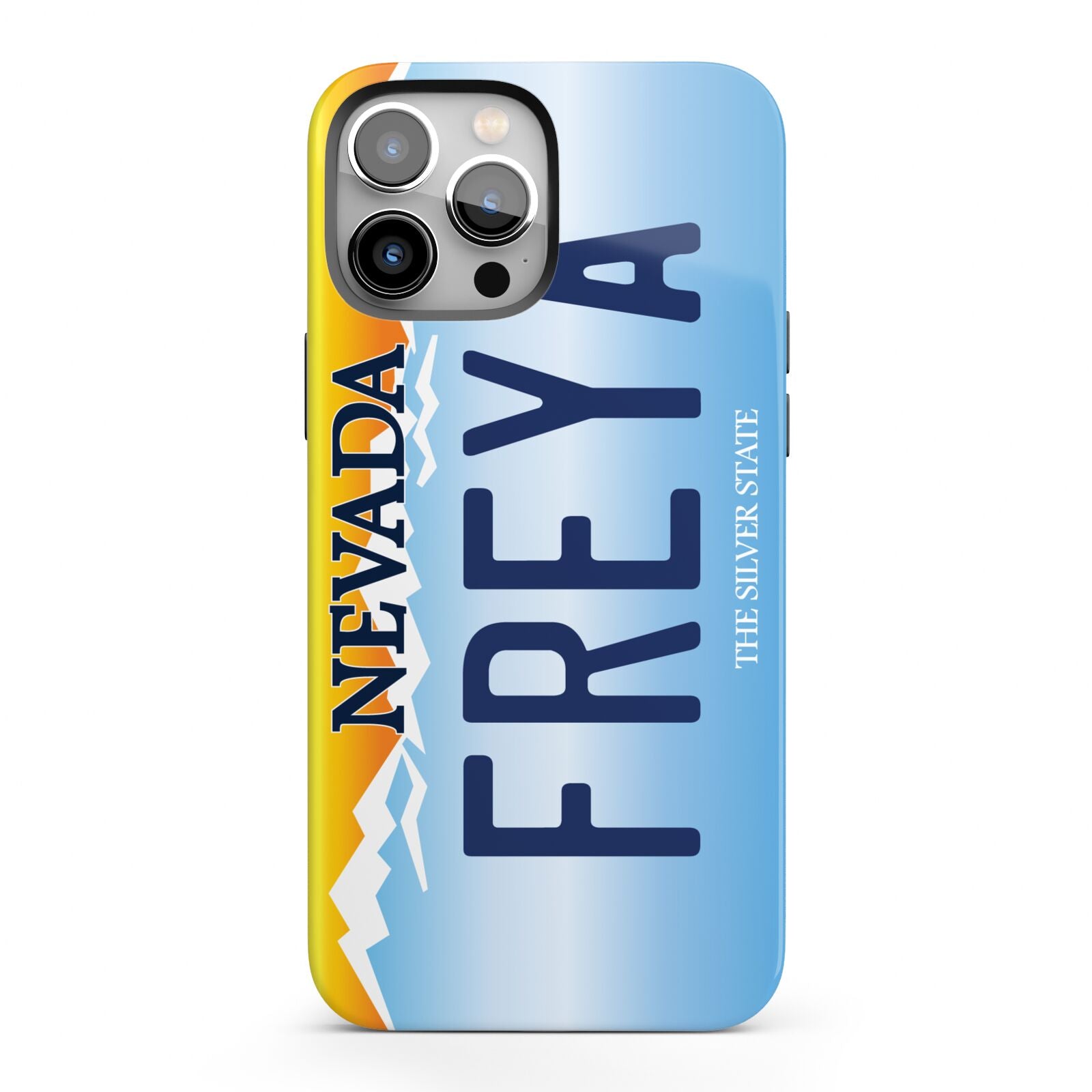 Personalised Nevada License Plate iPhone 13 Pro Max Full Wrap 3D Tough Case