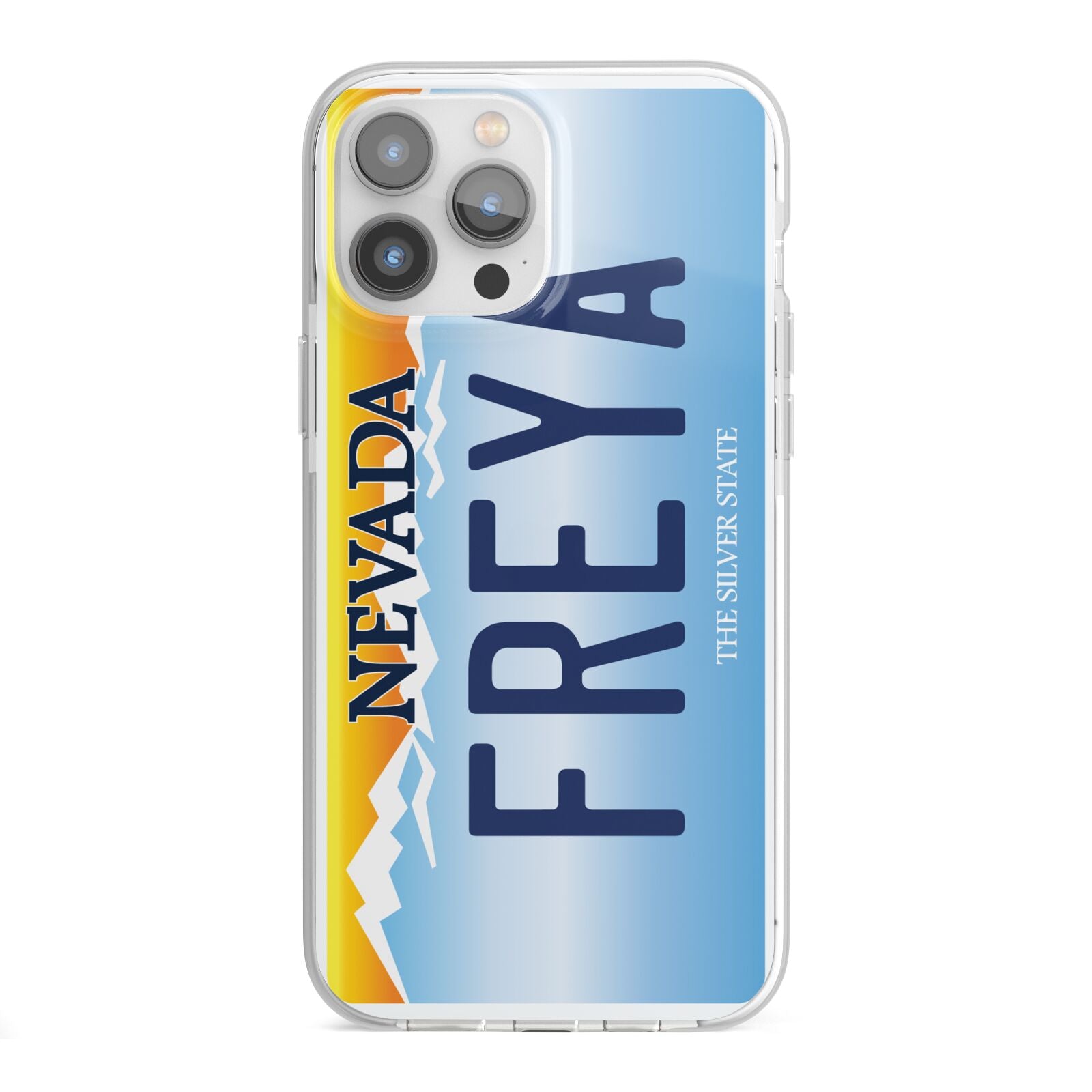 Personalised Nevada License Plate iPhone 13 Pro Max TPU Impact Case with White Edges