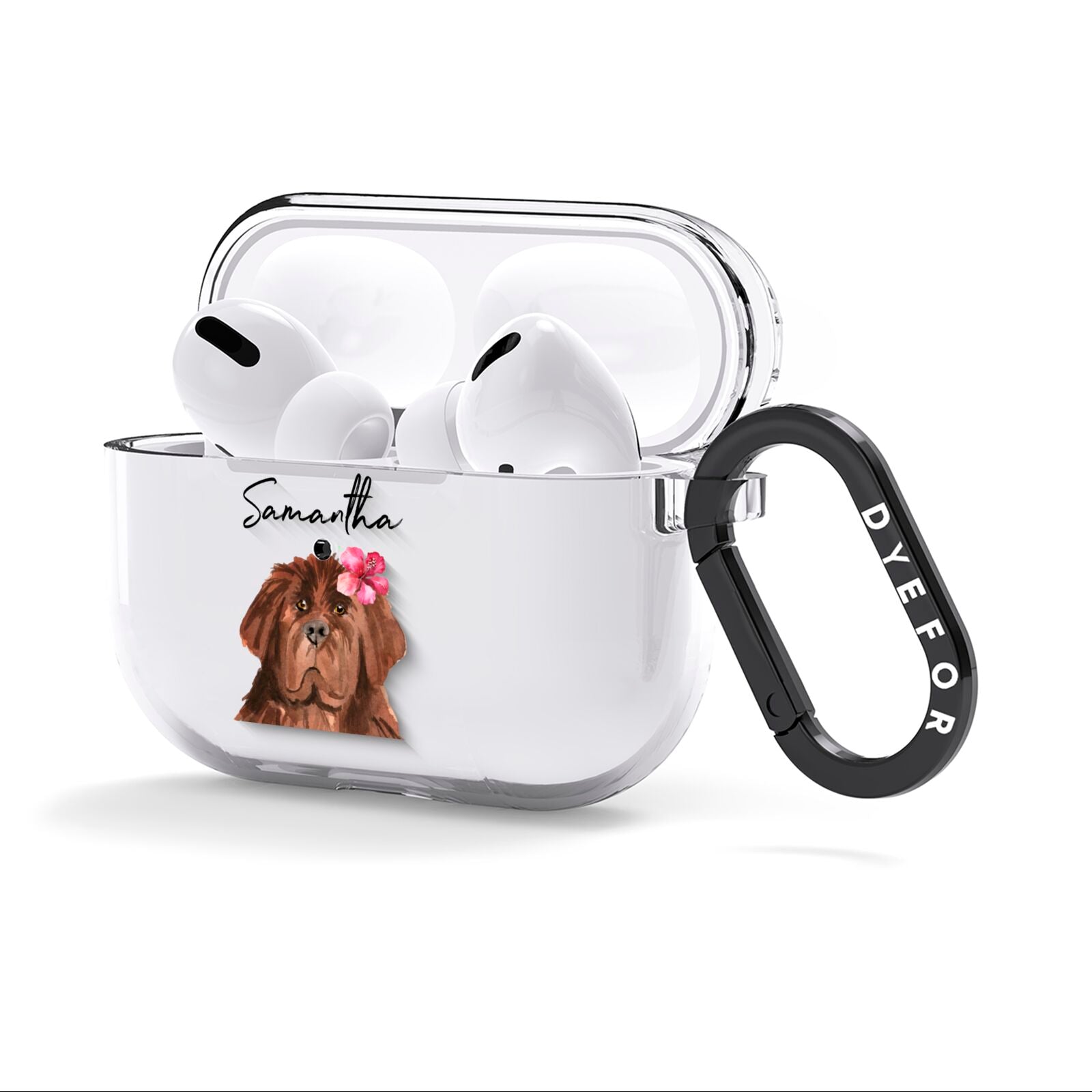 Personalised Newfoundland AirPods Clear Case 3rd Gen Side Image