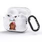 Personalised Newfoundland AirPods Pro Glitter Case Side Image