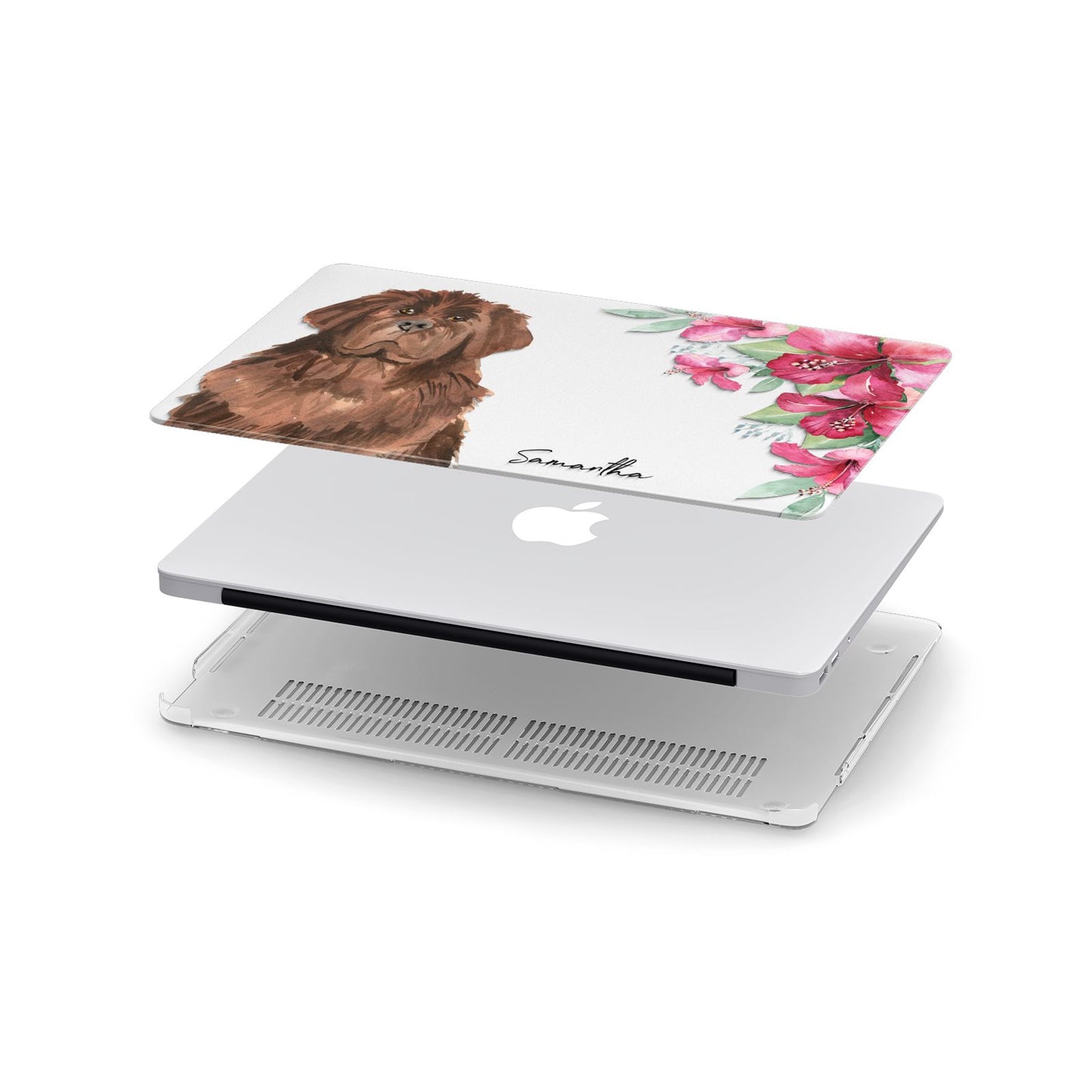 Personalised Newfoundland Apple MacBook Case in Detail