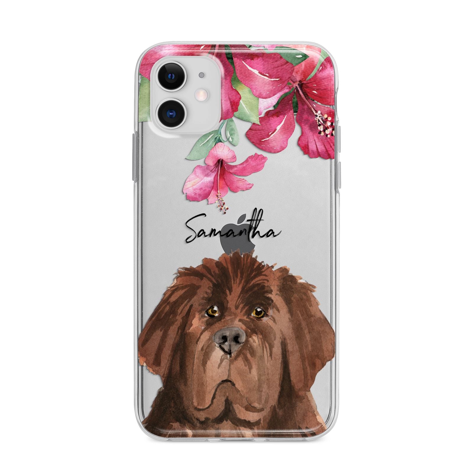 Personalised Newfoundland Apple iPhone 11 in White with Bumper Case