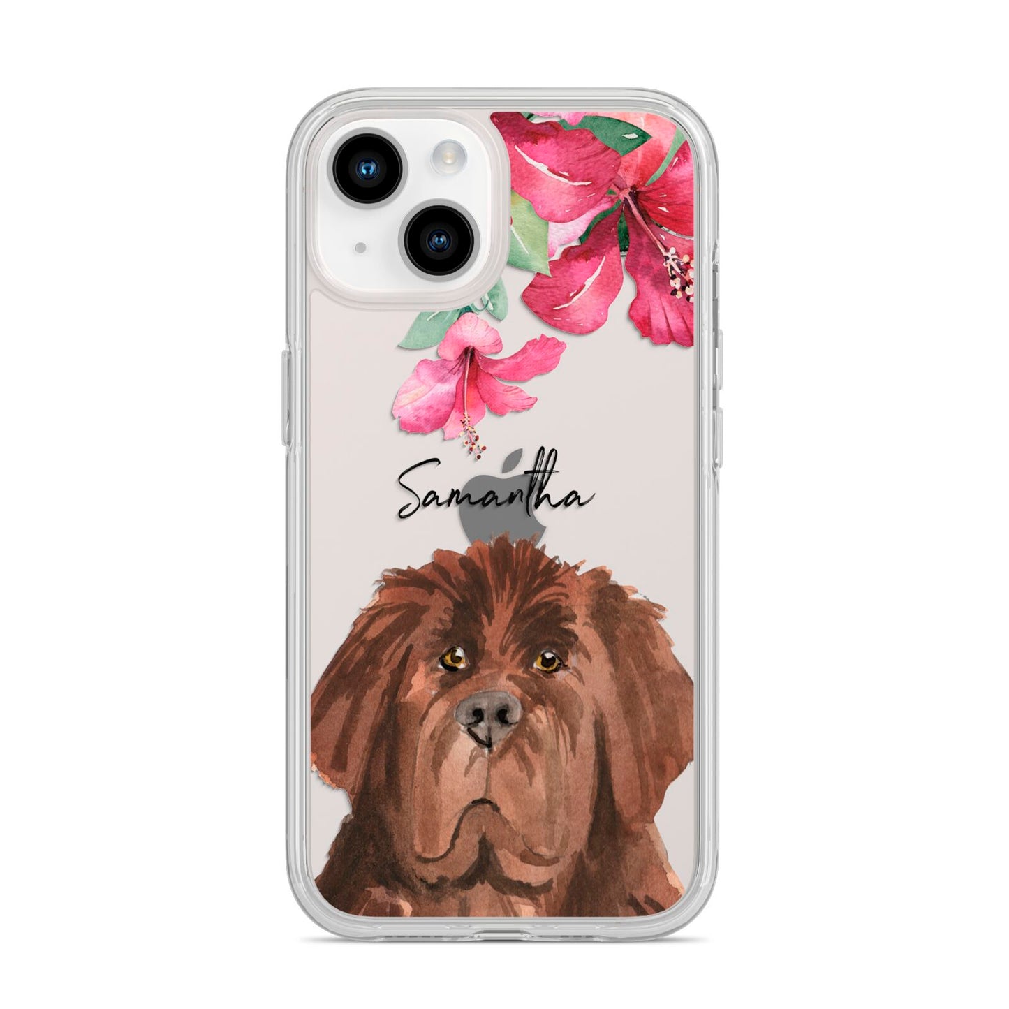 Personalised Newfoundland iPhone 14 Clear Tough Case Starlight