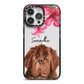 Personalised Newfoundland iPhone 14 Pro Max Black Impact Case on Silver phone