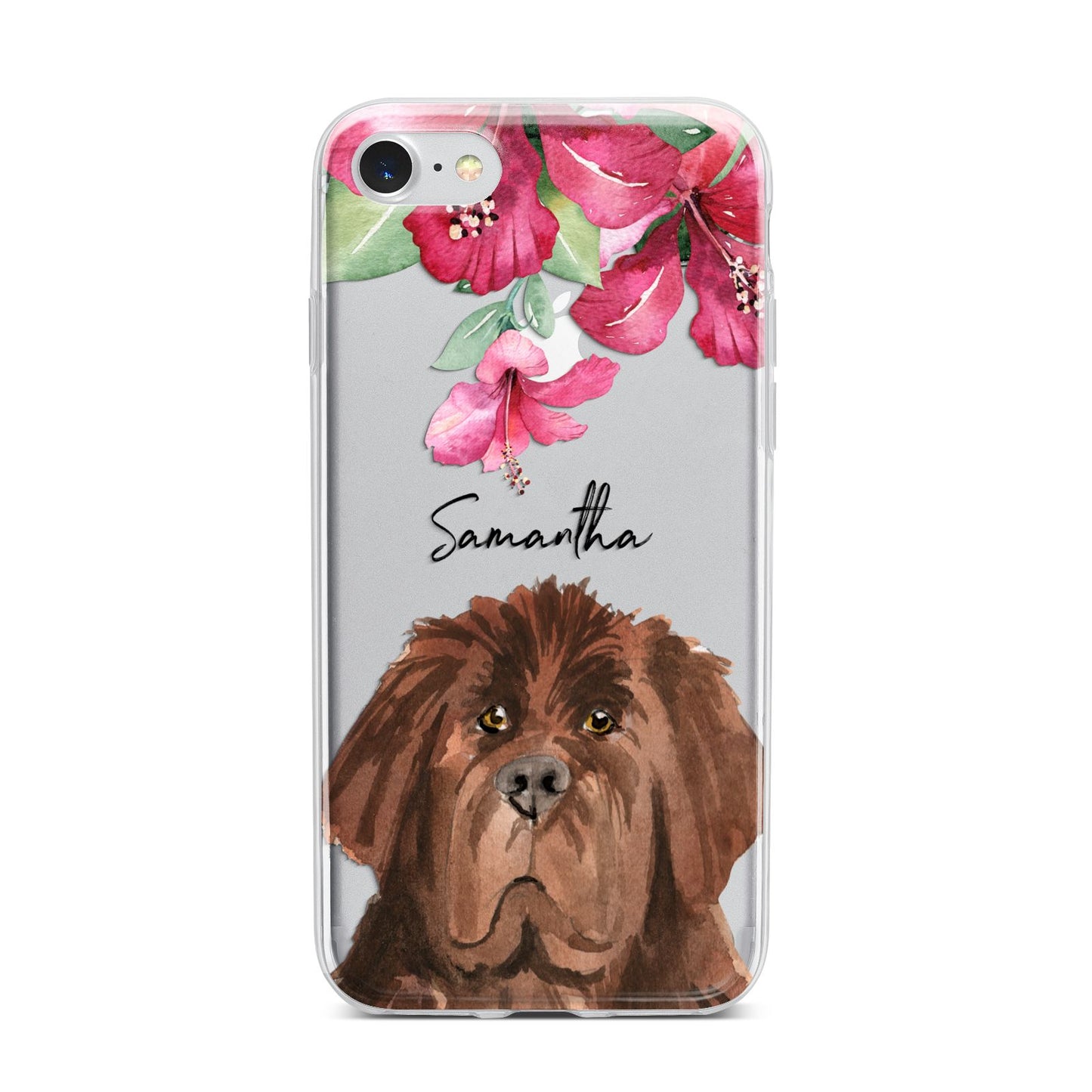 Personalised Newfoundland iPhone 7 Bumper Case on Silver iPhone