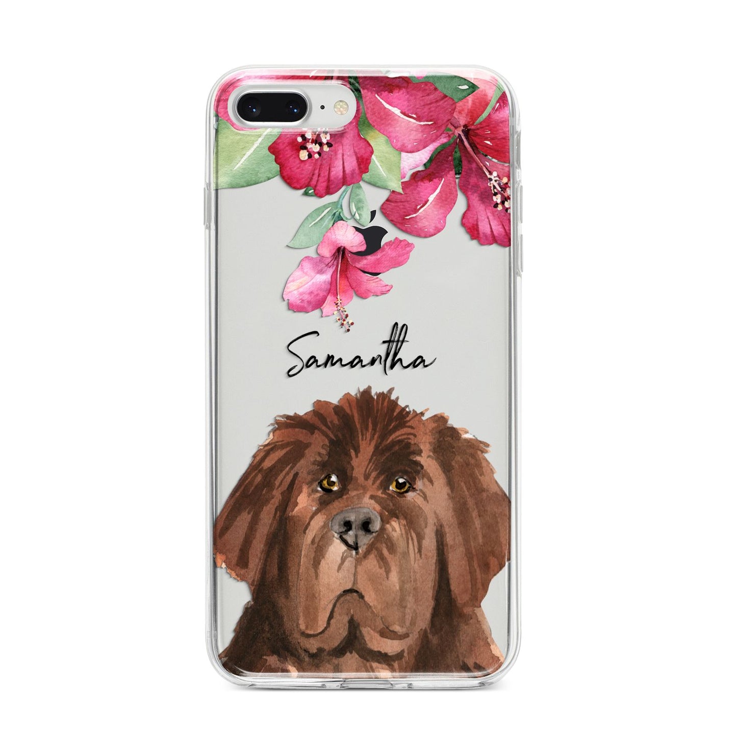 Personalised Newfoundland iPhone 8 Plus Bumper Case on Silver iPhone