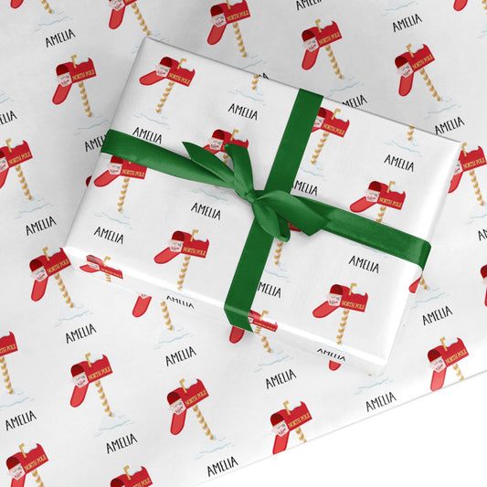 Personalised North Pole Custom Wrapping Paper