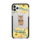 Personalised Norwich Terrier Apple iPhone 11 Pro Max in Silver with Black Impact Case