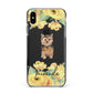 Personalised Norwich Terrier Apple iPhone Xs Max Impact Case Black Edge on Black Phone