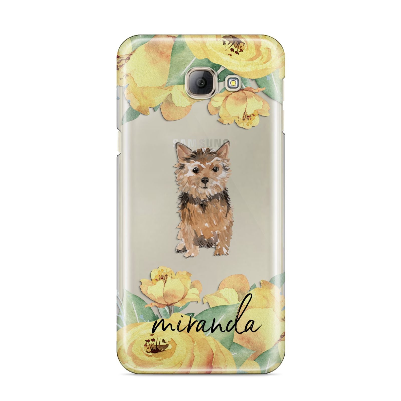 Personalised Norwich Terrier Samsung Galaxy A8 2016 Case