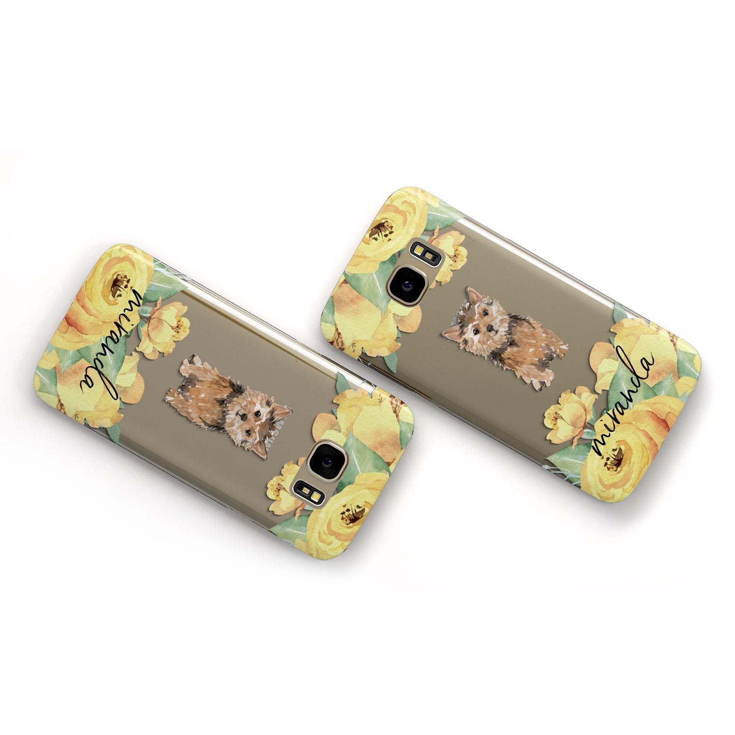 Personalised Norwich Terrier Samsung Galaxy Case Flat Overview