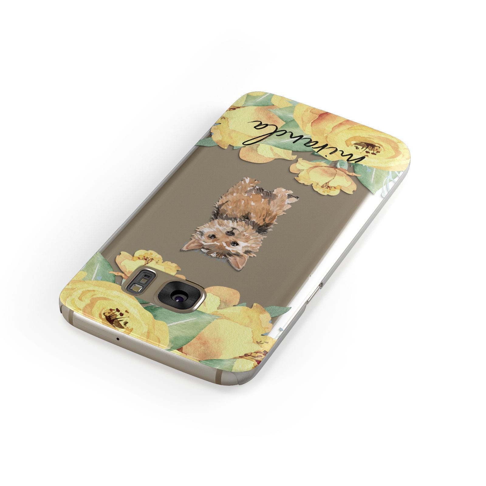 Personalised Norwich Terrier Samsung Galaxy Case Front Close Up