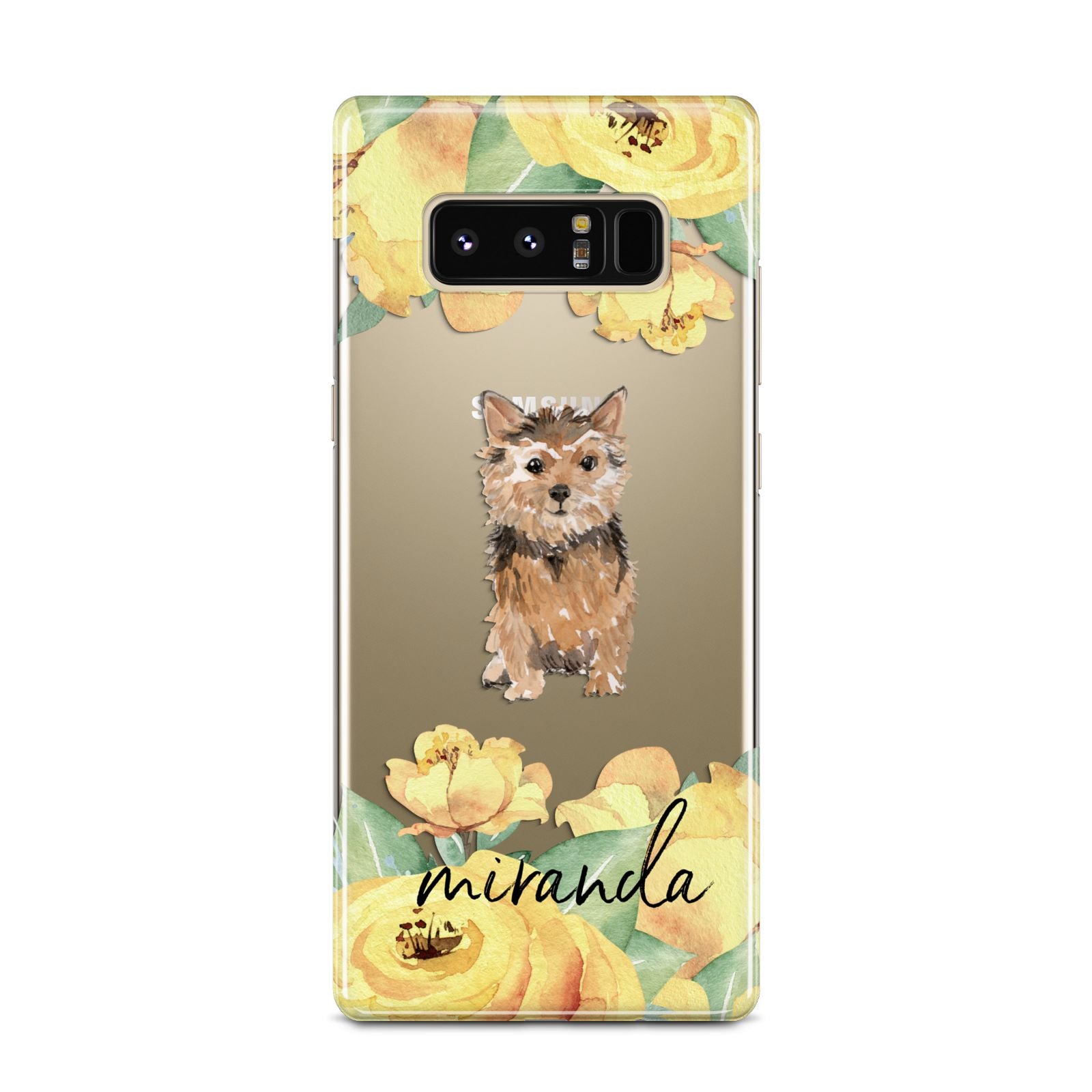 Personalised Norwich Terrier Samsung Galaxy Note 8 Case