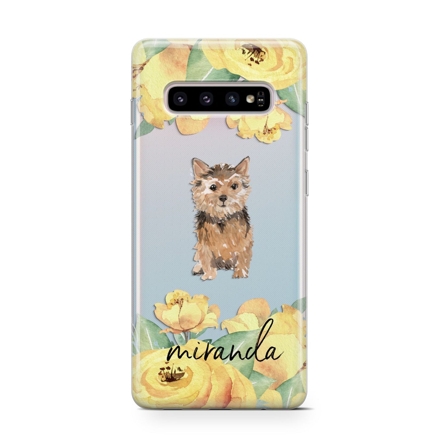 Personalised Norwich Terrier Samsung Galaxy S10 Case