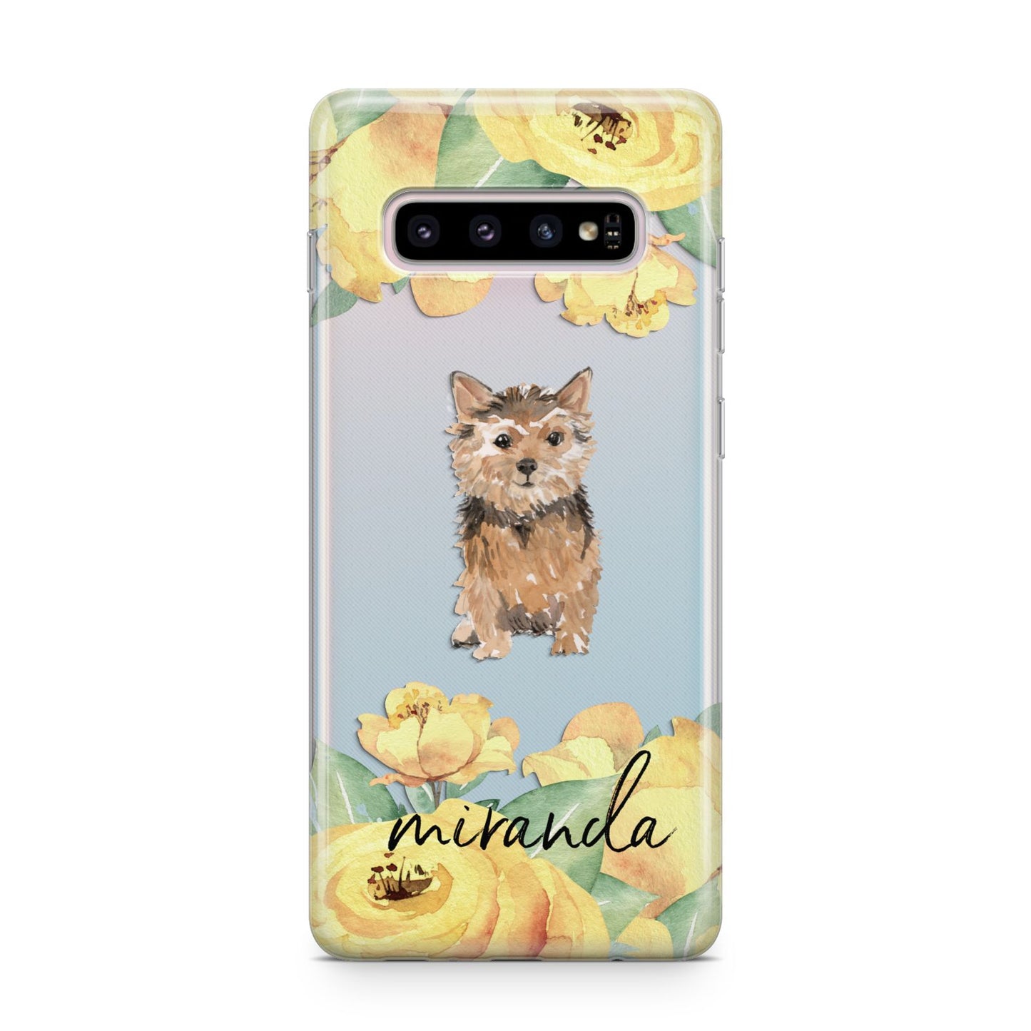 Personalised Norwich Terrier Samsung Galaxy S10 Plus Case