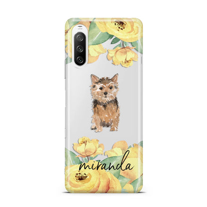 Personalised Norwich Terrier Sony Xperia 10 III Case