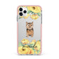 Personalised Norwich Terrier iPhone 11 Pro Max Impact Pink Edge Case