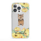 Personalised Norwich Terrier iPhone 13 Pro Clear Bumper Case