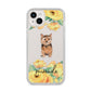 Personalised Norwich Terrier iPhone 14 Plus Clear Tough Case Starlight