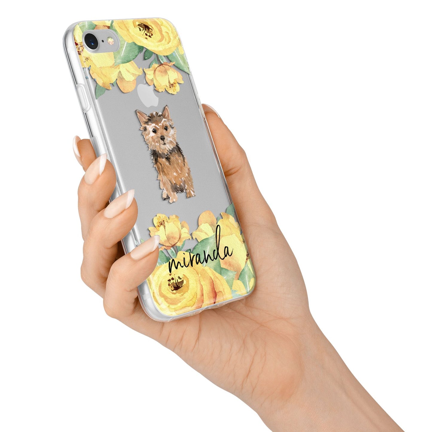 Personalised Norwich Terrier iPhone 7 Bumper Case on Silver iPhone Alternative Image