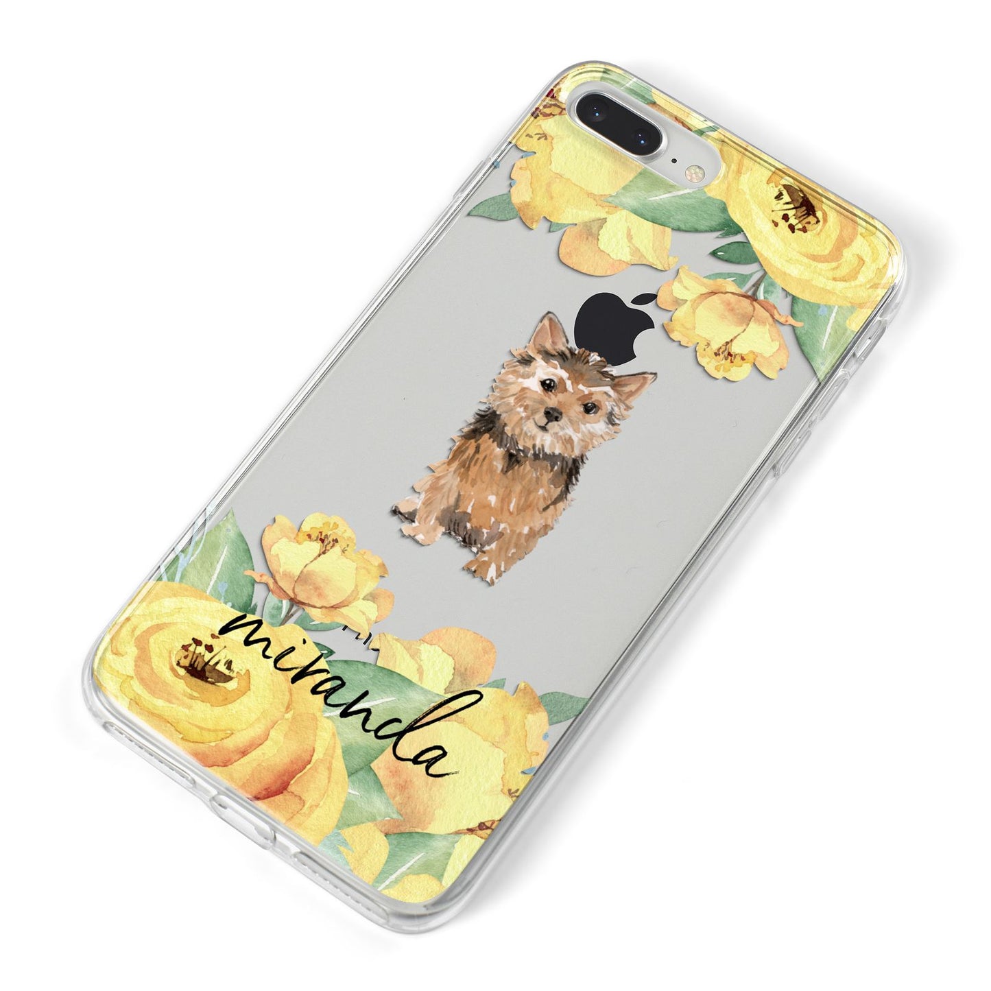 Personalised Norwich Terrier iPhone 8 Plus Bumper Case on Silver iPhone Alternative Image