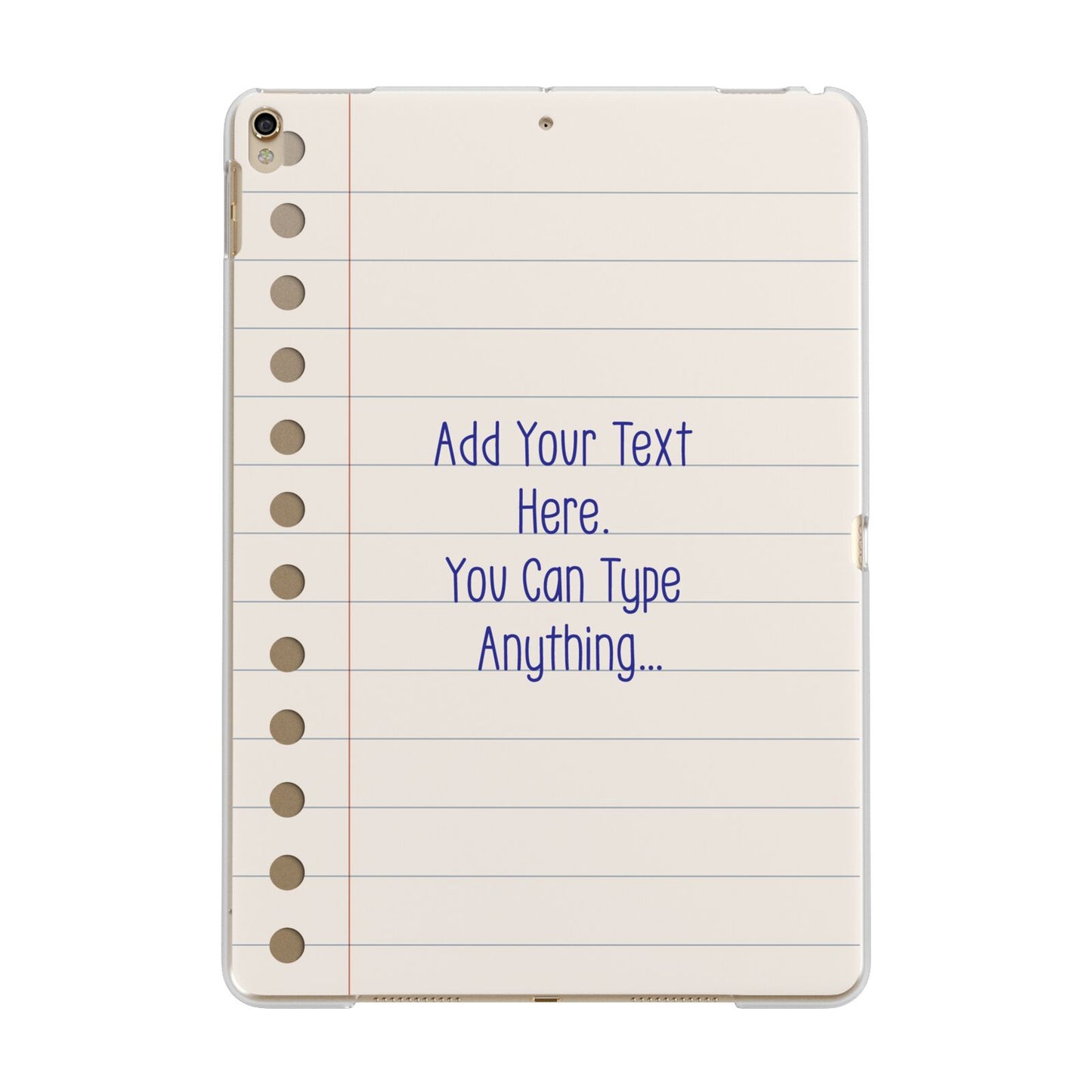 Personalised Notepad Apple iPad Gold Case