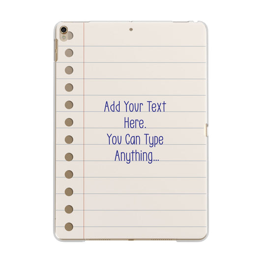 Personalised Notepad Apple iPad Gold Case