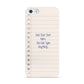 Personalised Notepad Apple iPhone 5 Case