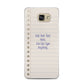 Personalised Notepad Samsung Galaxy A5 2016 Case on gold phone