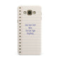 Personalised Notepad Samsung Galaxy A8 Case