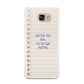 Personalised Notepad Samsung Galaxy A9 2016 Case on gold phone