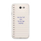Personalised Notepad Samsung Galaxy J7 2017 Case