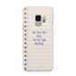 Personalised Notepad Samsung Galaxy S9 Case