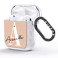 Personalised Nude Colour Initial AirPods Glitter Case Side Image