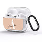 Personalised Nude Colour Initial AirPods Pro Glitter Case Side Image