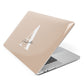 Personalised Nude Colour Initial Apple MacBook Case Side View
