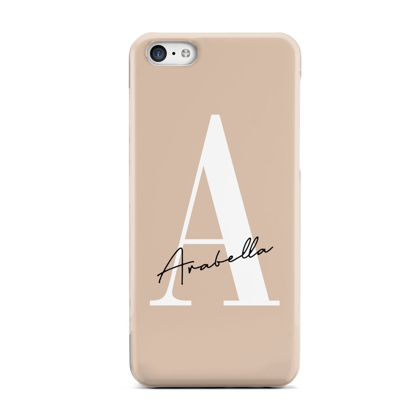 Personalised Nude Colour Initial Apple iPhone 5c Case