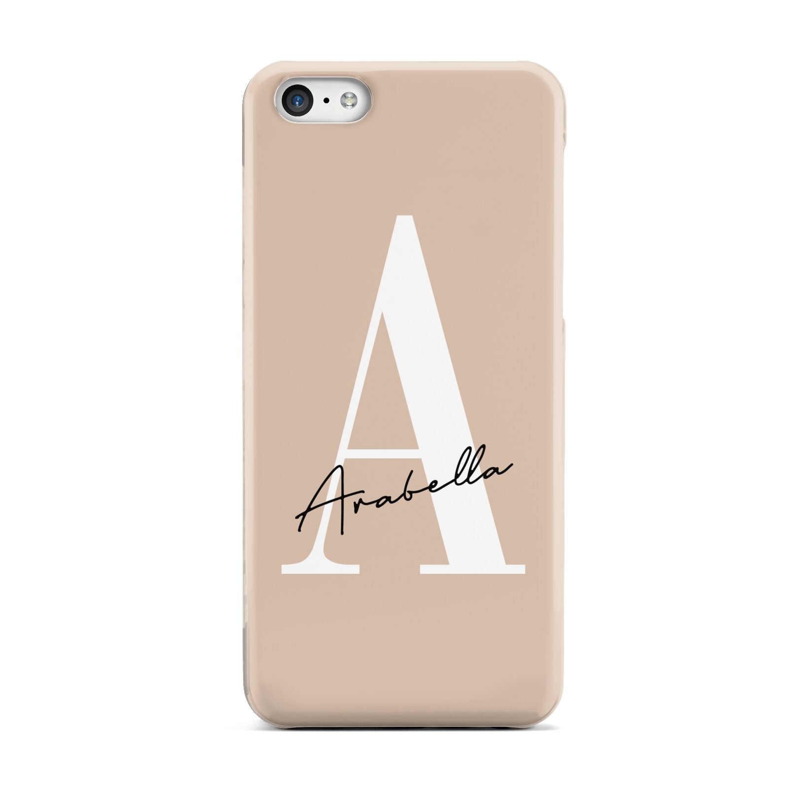 Personalised Nude Colour Initial Apple iPhone 5c Case