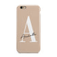 Personalised Nude Colour Initial Apple iPhone 6 3D Tough Case