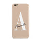 Personalised Nude Colour Initial Apple iPhone 6 Plus 3D Tough Case