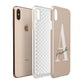 Personalised Nude Colour Initial Apple iPhone Xs Max 3D Tough Case Expanded View