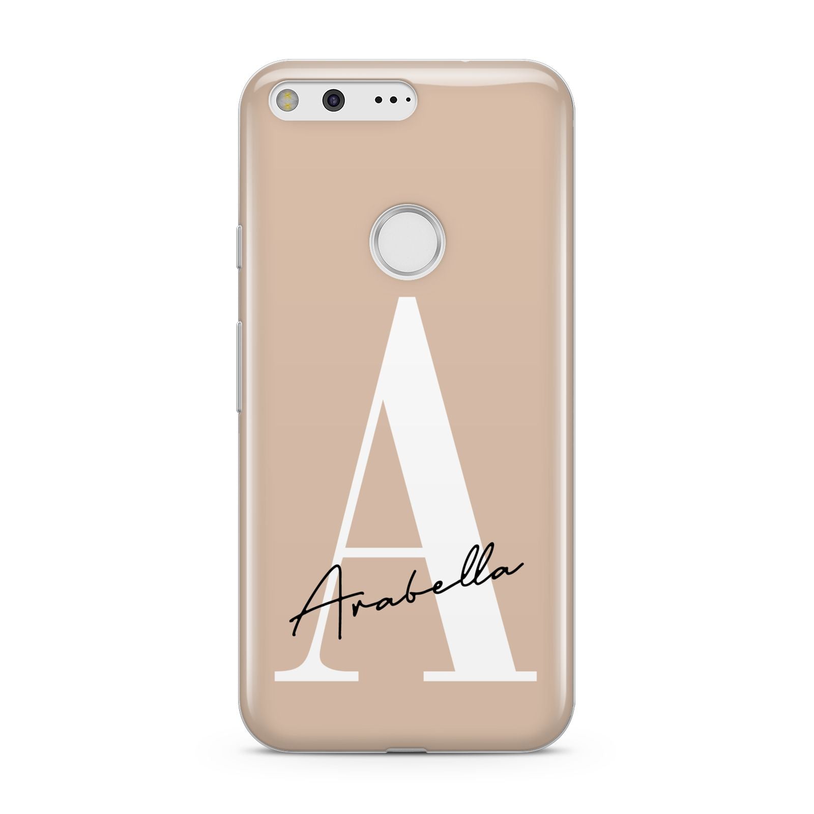 Personalised Nude Colour Initial Google Pixel Case