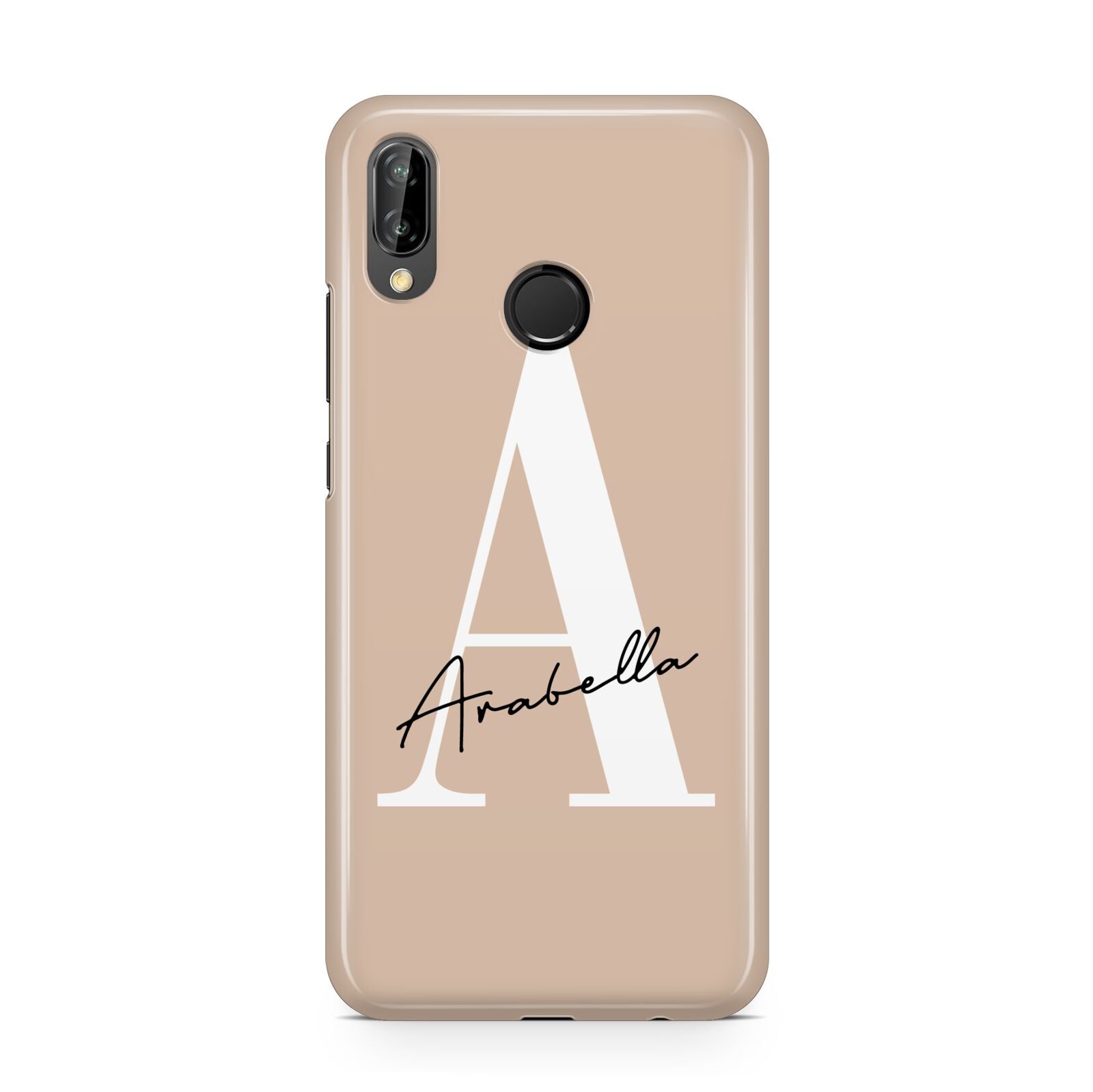 Personalised Nude Colour Initial Huawei P20 Lite Phone Case